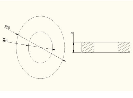 Multipurpose Piezoelectric Ring 60mm x 30mm x 10mm High Performance
